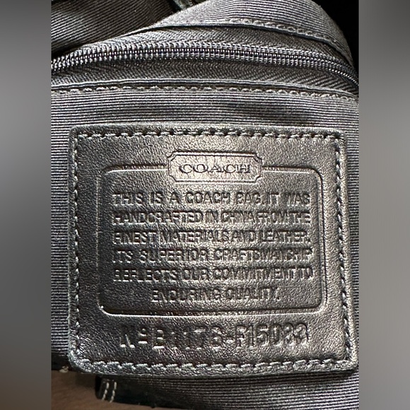 Coach Signature Monogram Soho Lynn Black Canvas Leather Shoulder Bag - Picture 12 of 12